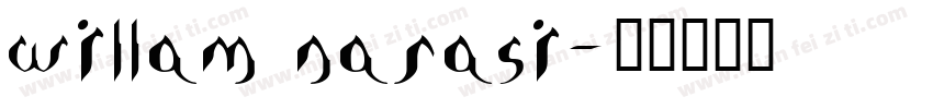 willam narasi字体转换